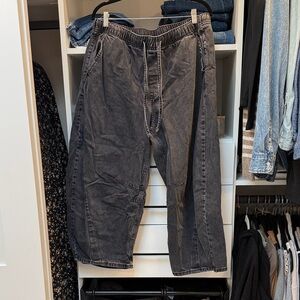 Old Navy Wide Leg Flare Jeans - Washed Black